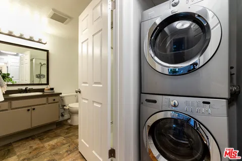 a room with a washer and dryer