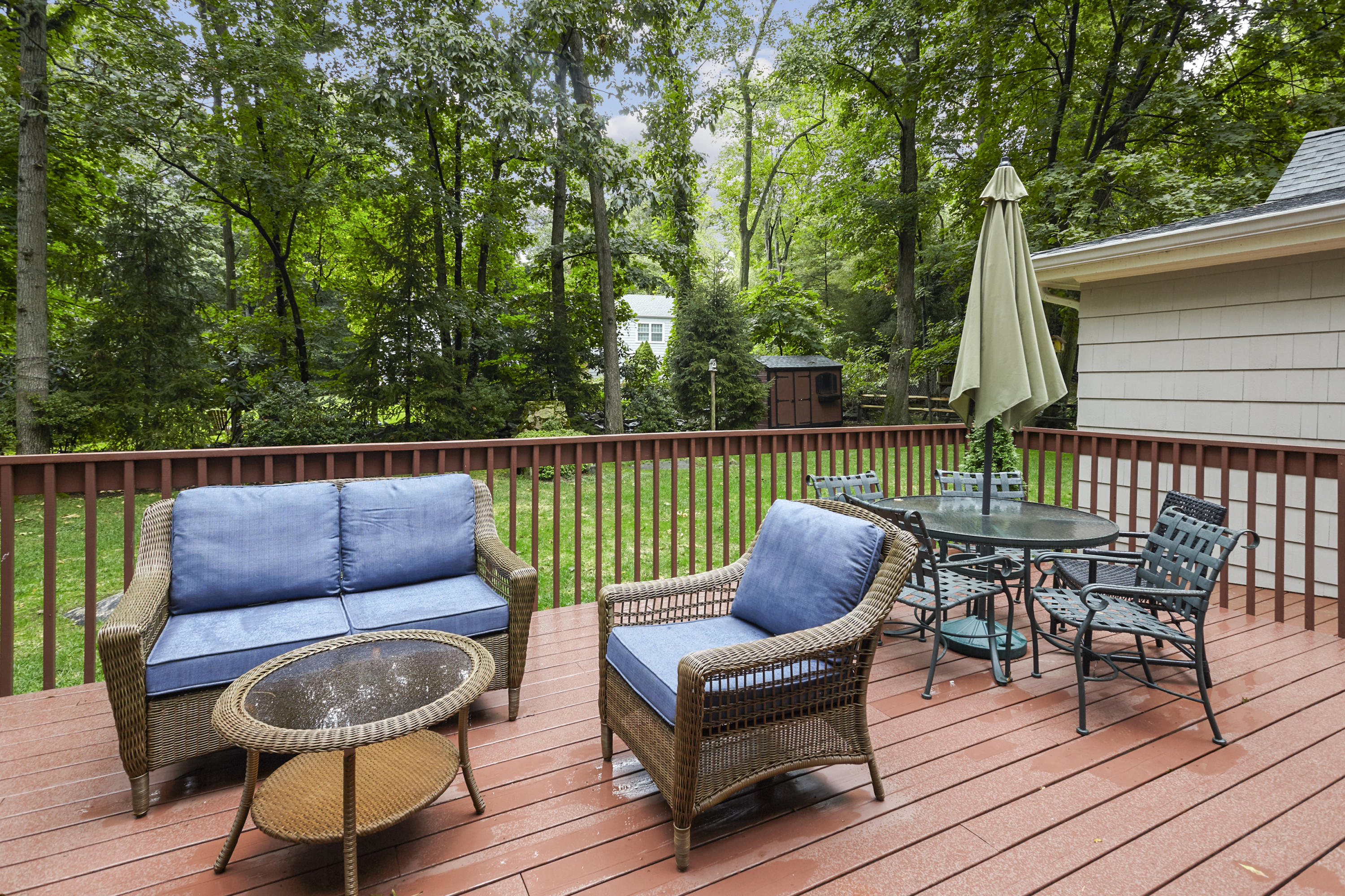 20 Homestead Road Darien, CT 06820 - Photo 42 of 48 a balcony with wooden floor and outdoor seating