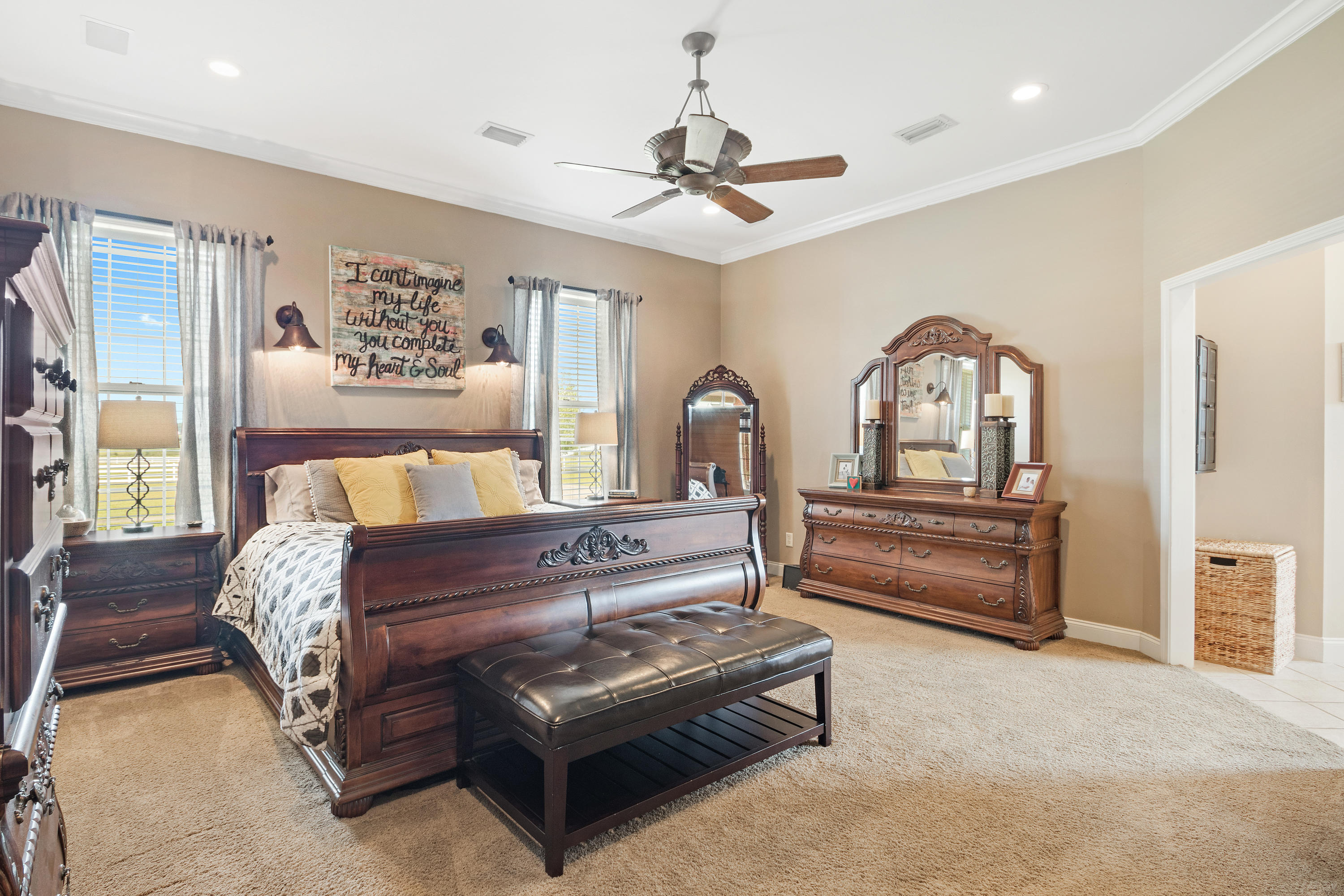1498 Sky Ranch Lane Baker, FL 32531 - Photo 33 of 86 a bed room with a bed and a chandelier