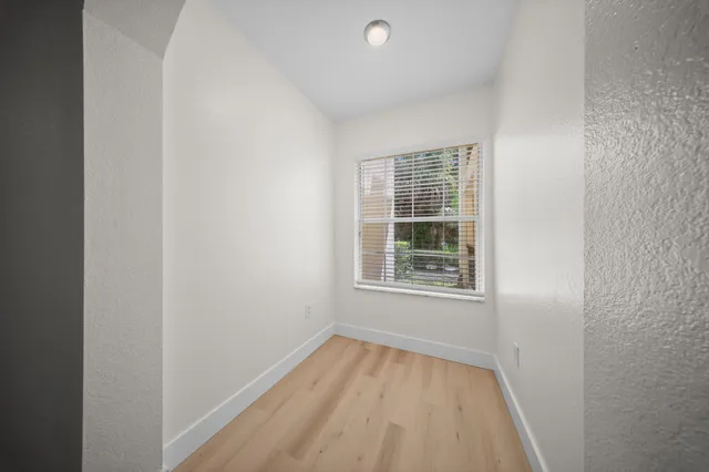 an empty room with a window