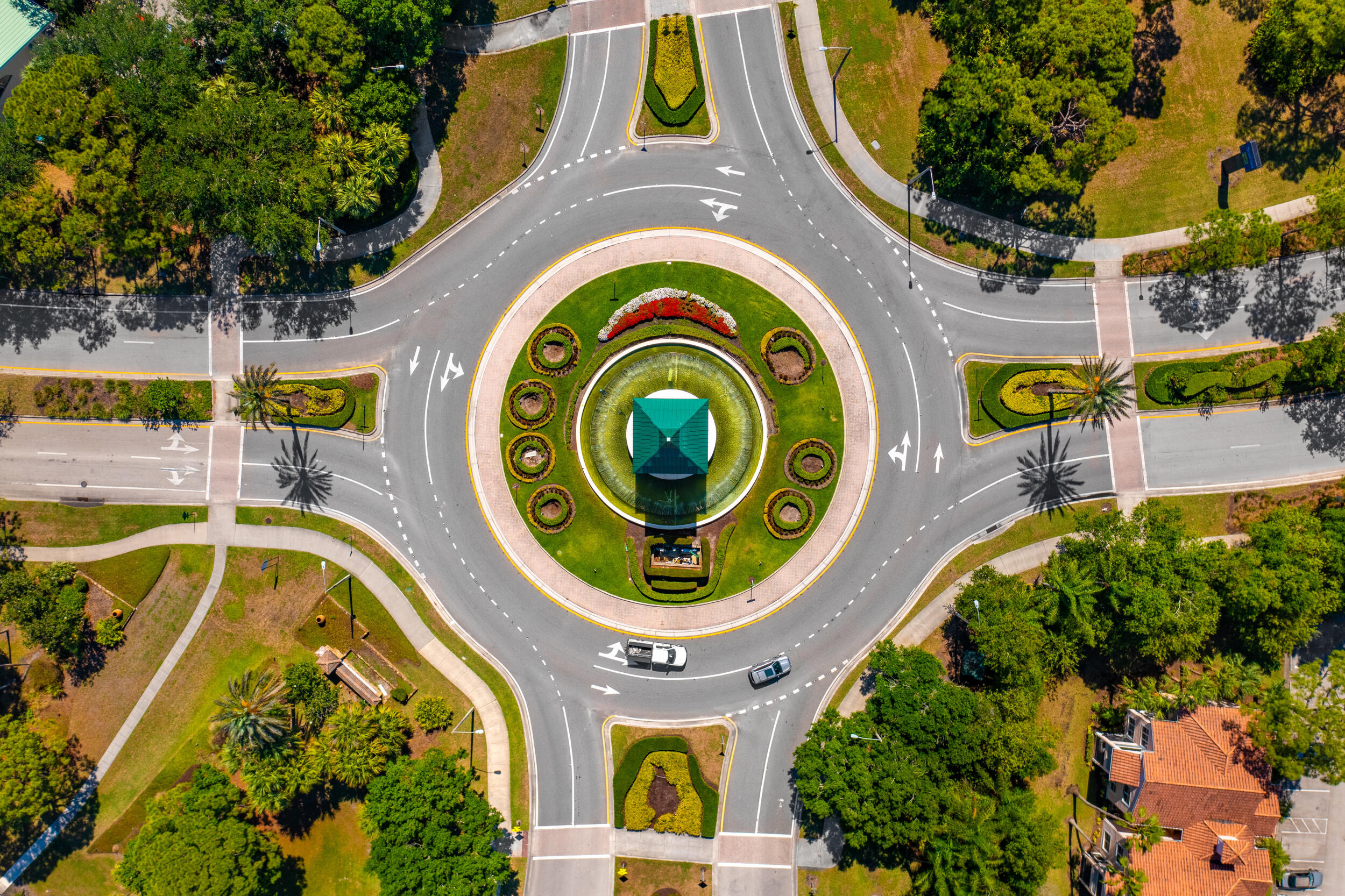 110 Southwest Peacock Boulevard, Unit 6102 Port St. Lucie, FL 34986 - Photo 39 of 40 an aerial view of a house with a swimming pool and garden