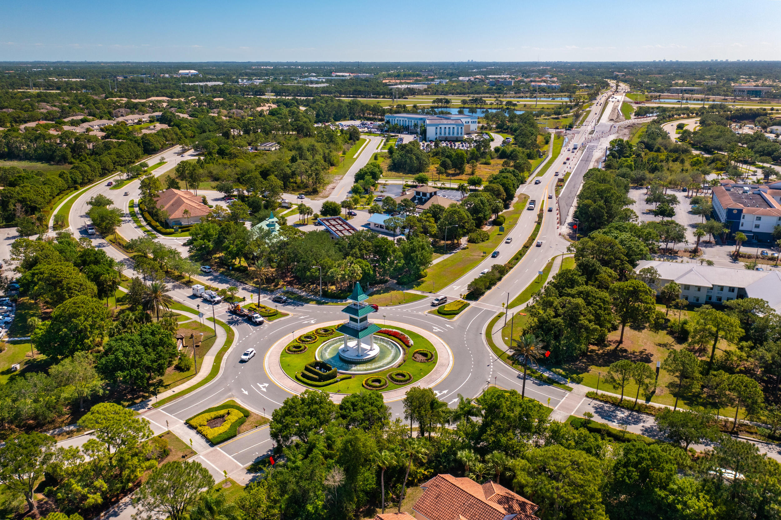 110 Southwest Peacock Boulevard, Unit 6102 Port St. Lucie, FL 34986 - Photo 40 of 40 an aerial view of residential houses with outdoor space