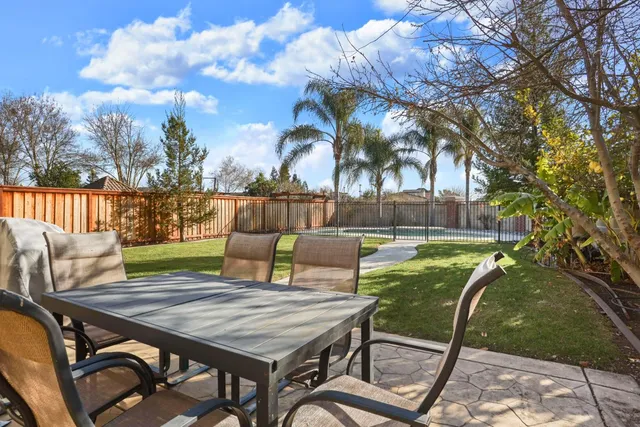 a view of swimming pool with a yard