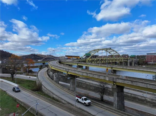 a view of a city from a balcony