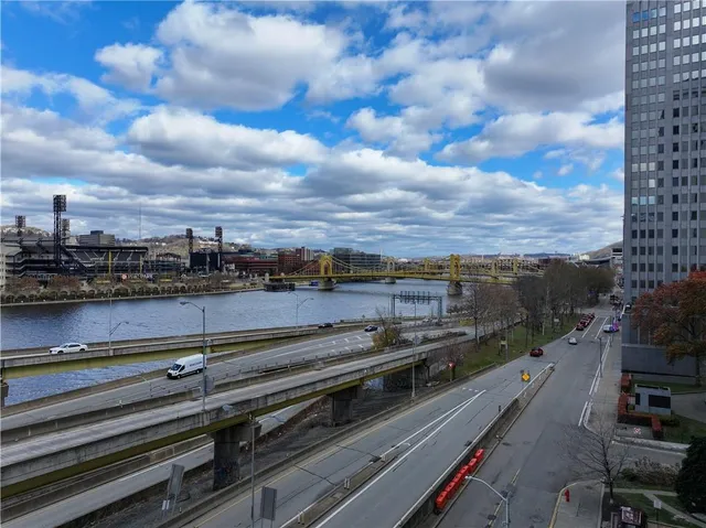a view of a balcony with lake view