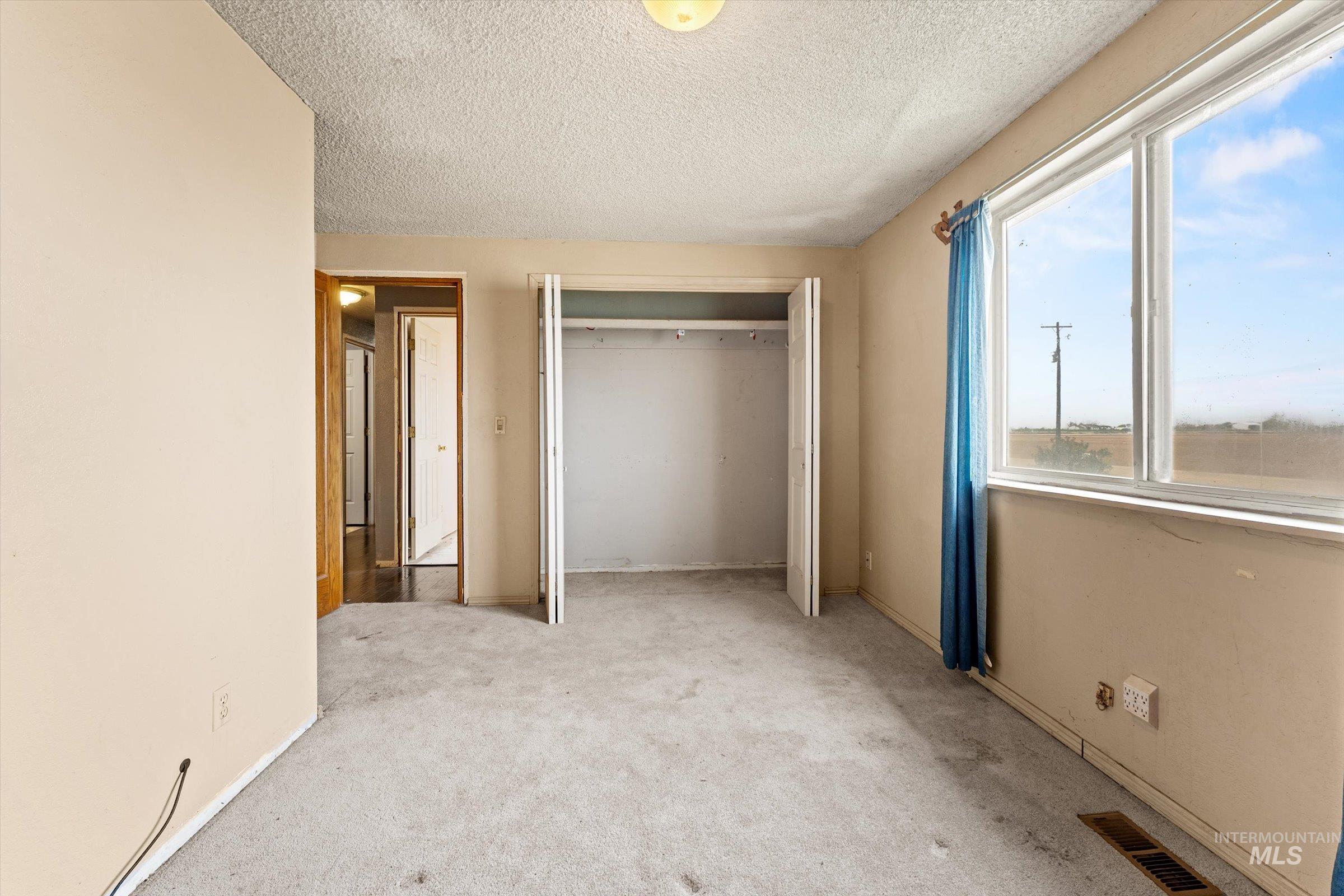 6267 Deer Flat Road Nampa, ID 83686 - Photo 14 of 50 Unfurnished bedroom with a closet, light colored carpet, and a textured ceiling