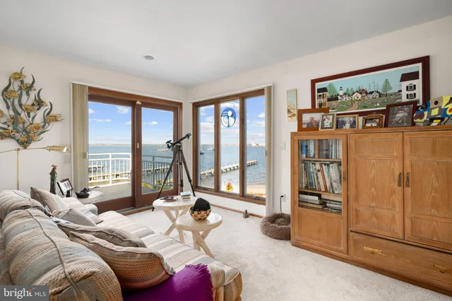 a view of an ocean and beach