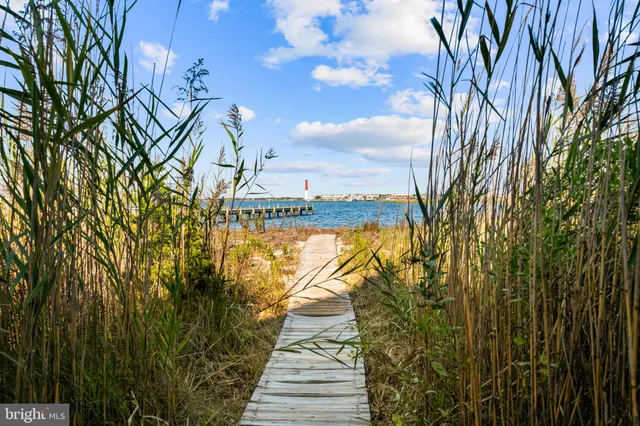 an aerial view of residential houses with outdoor space and ocean view