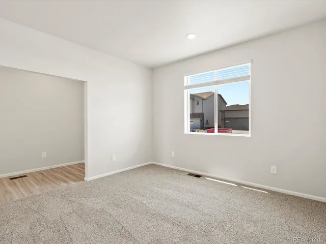 an empty room with a window