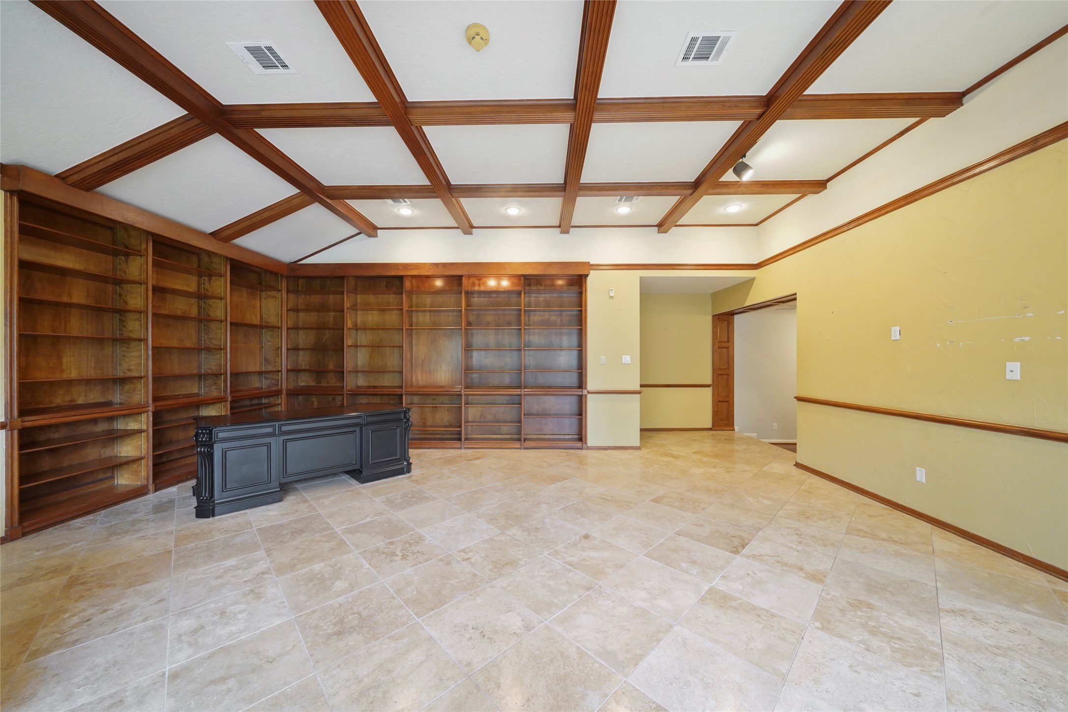 84 April Wind Drive South Conroe, TX 77356 - Photo 20 of 36 a view of an empty room with wooden ceiling