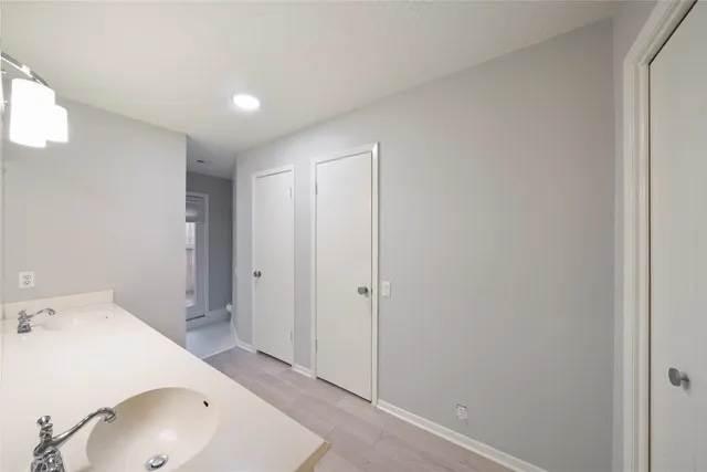 a bathroom with a sink and a tub