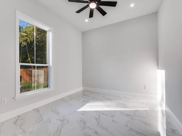 an empty room with a window