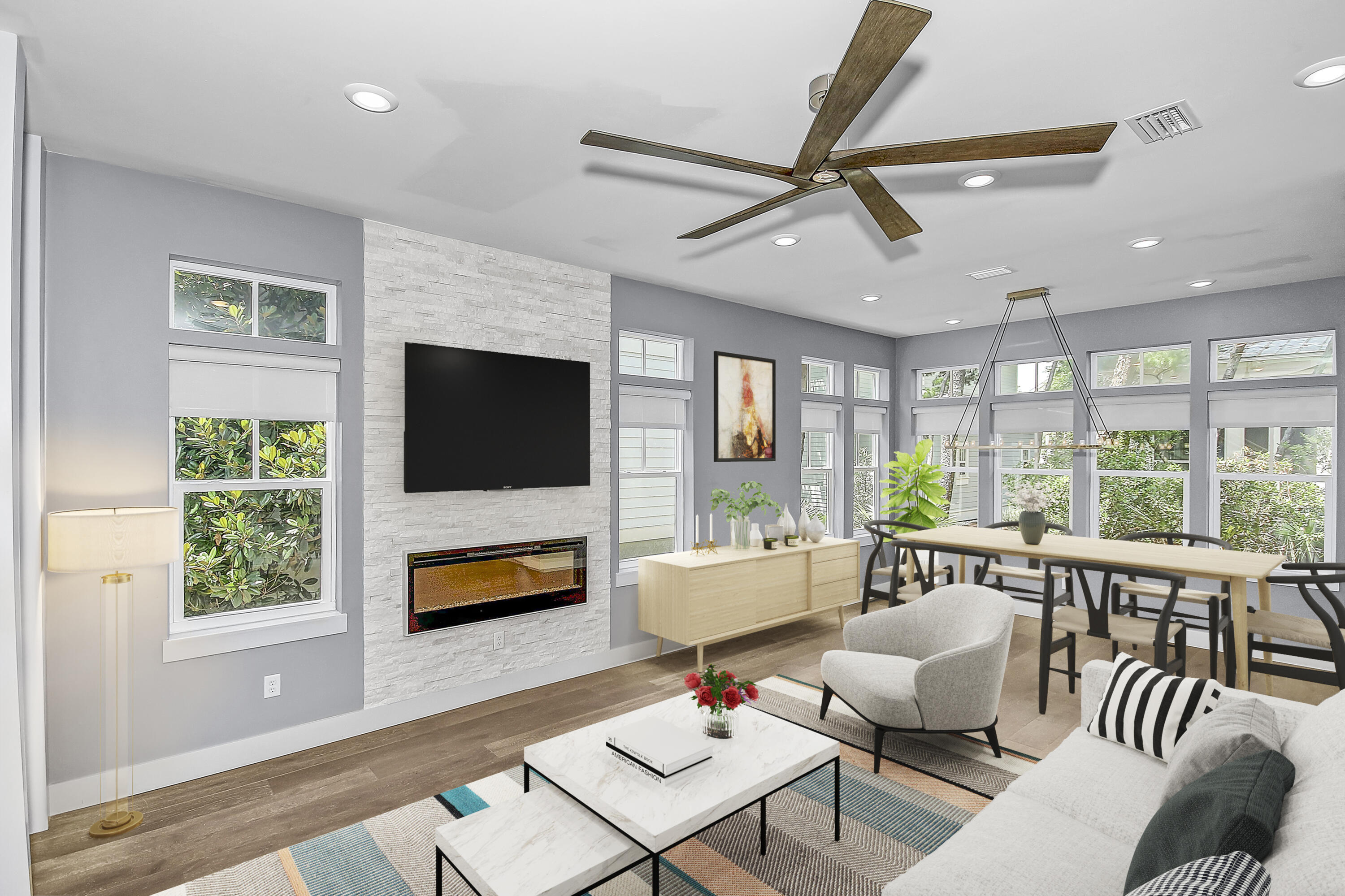 55 Grande Pointe Circle Inlet Beach, FL 32461 - Photo 3 of 32 a living room with furniture and a flat screen tv