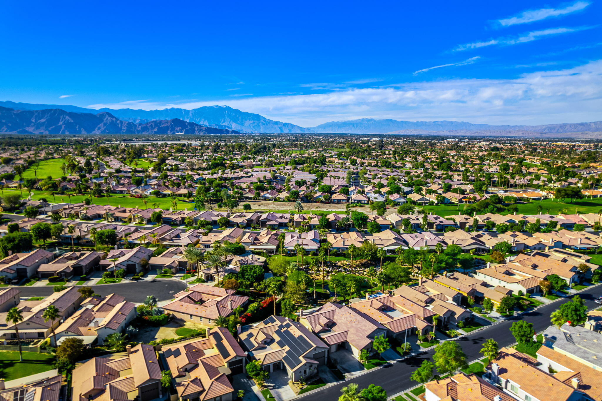 49647 Lewis Road Indio, CA 92201 - Photo 42 of 42 an aerial view of residential houses with outdoor space