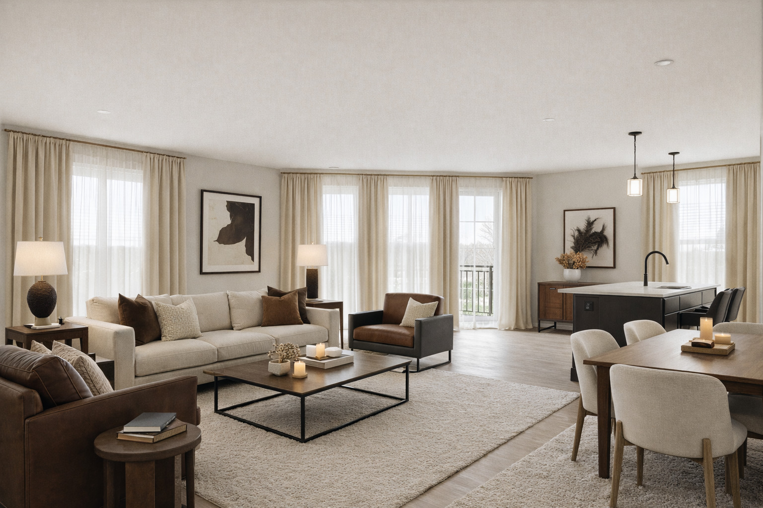 250 McHenry Road, Unit B2B3 Buffalo Grove, IL 60089 - Photo 2 of 33 a living room with furniture and a large window