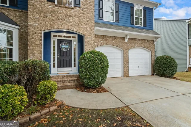 a front view of a house