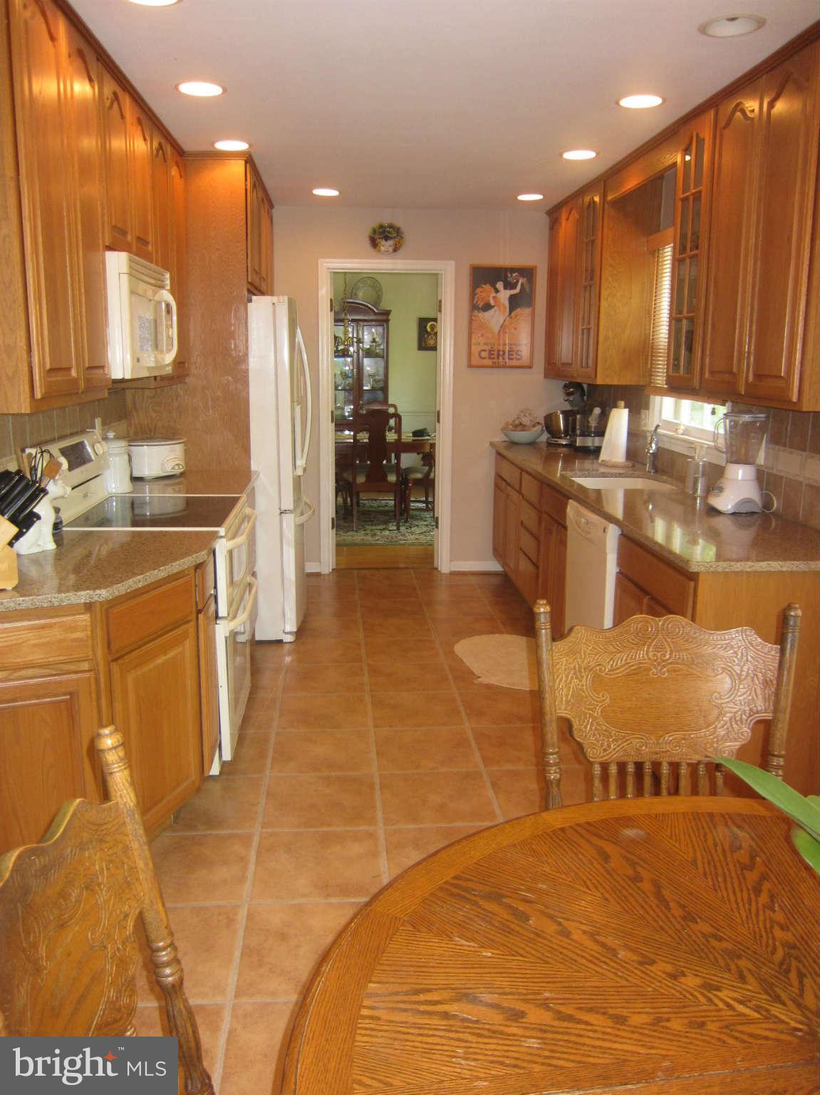 Kitchen with hardwoods