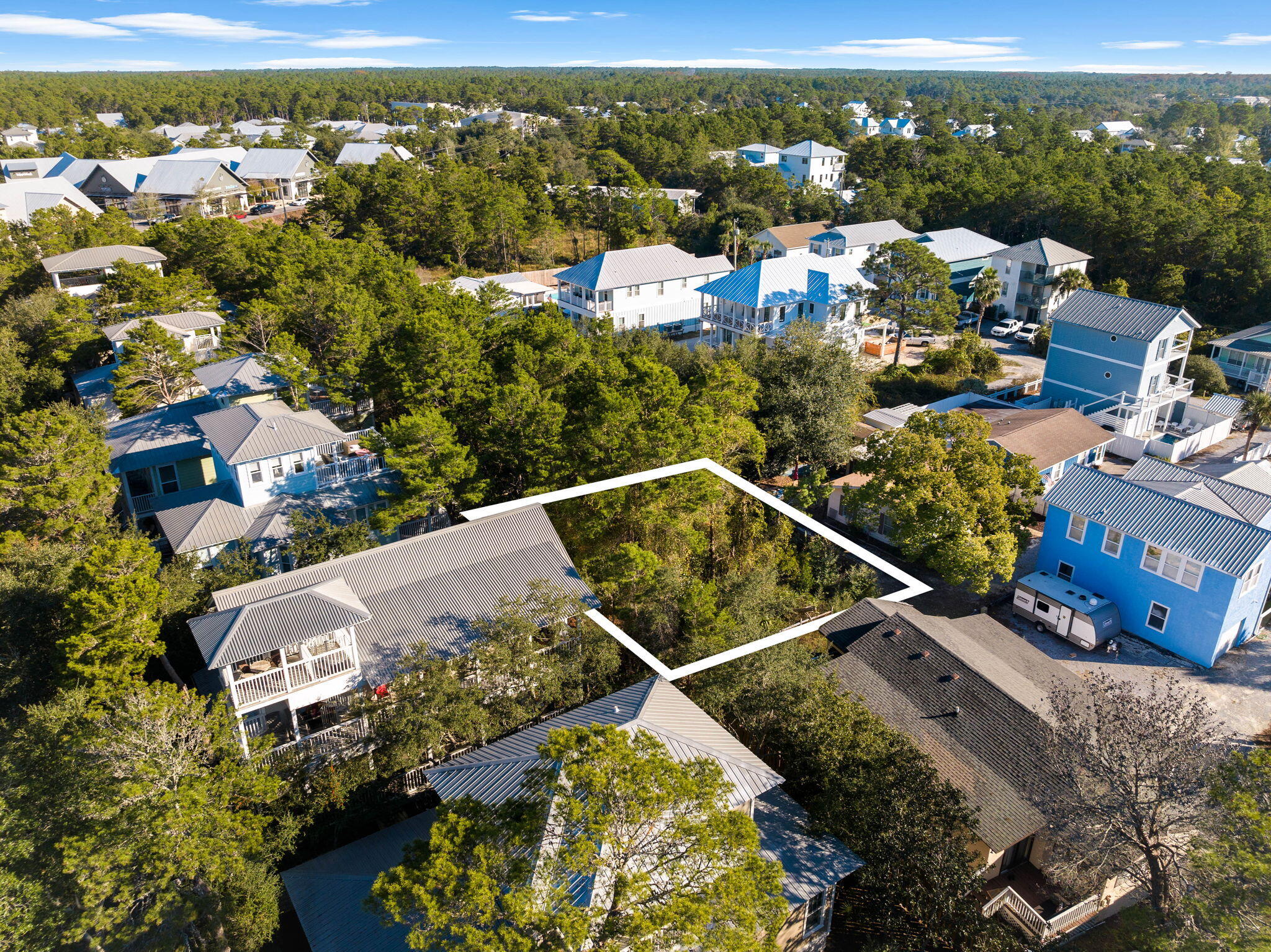 Tbd Brown Street Santa Rosa Beach, FL 32459 - Photo 4 of 6 an aerial view of residential houses with outdoor space