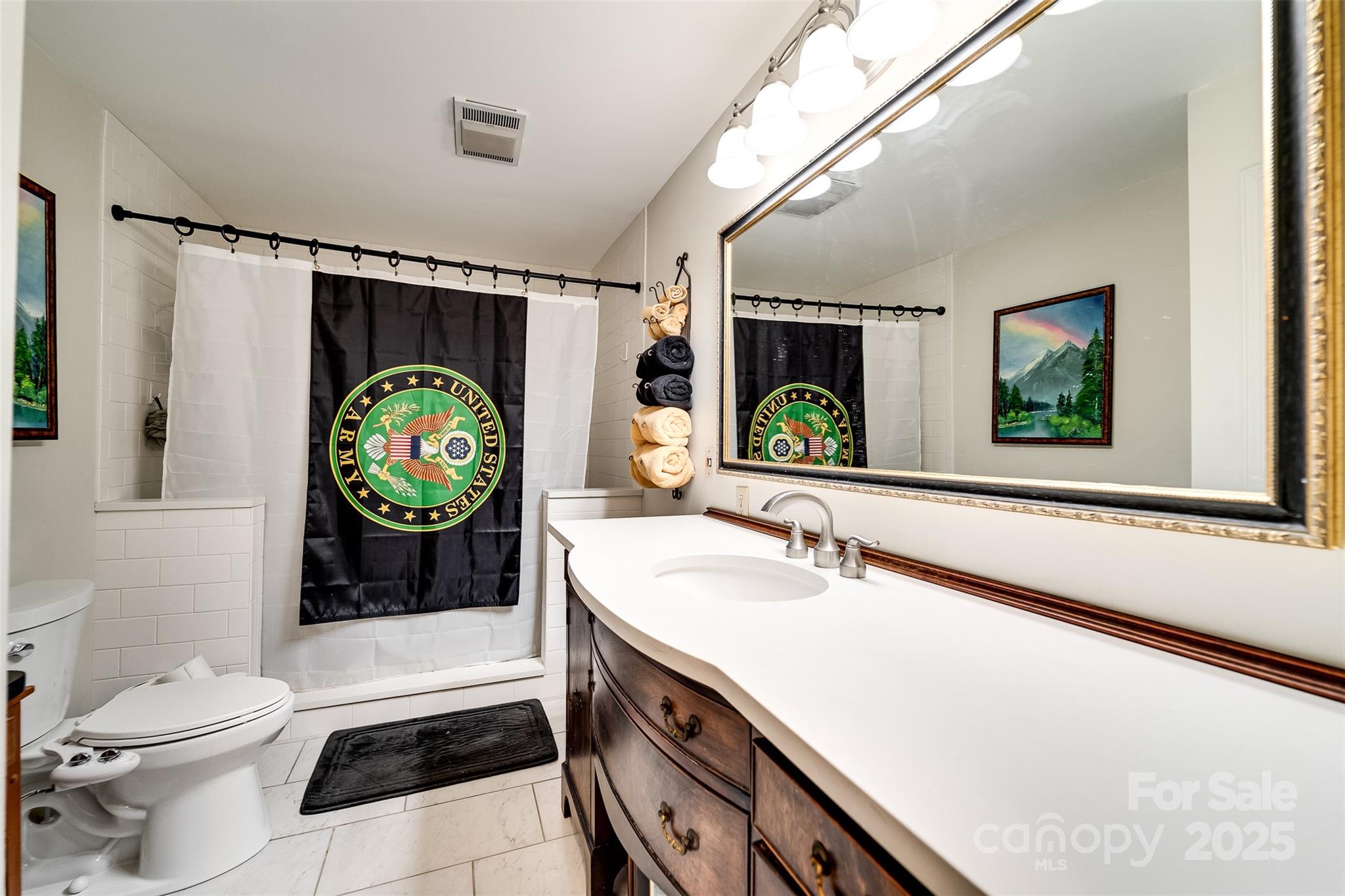 831 Forest Run Road Whittier, NC 28789 - Photo 17 of 29 a bathroom with a sink a vanity and toilet