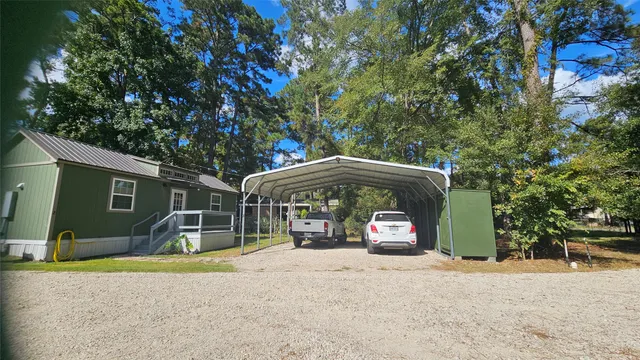 a car parked in front of a house