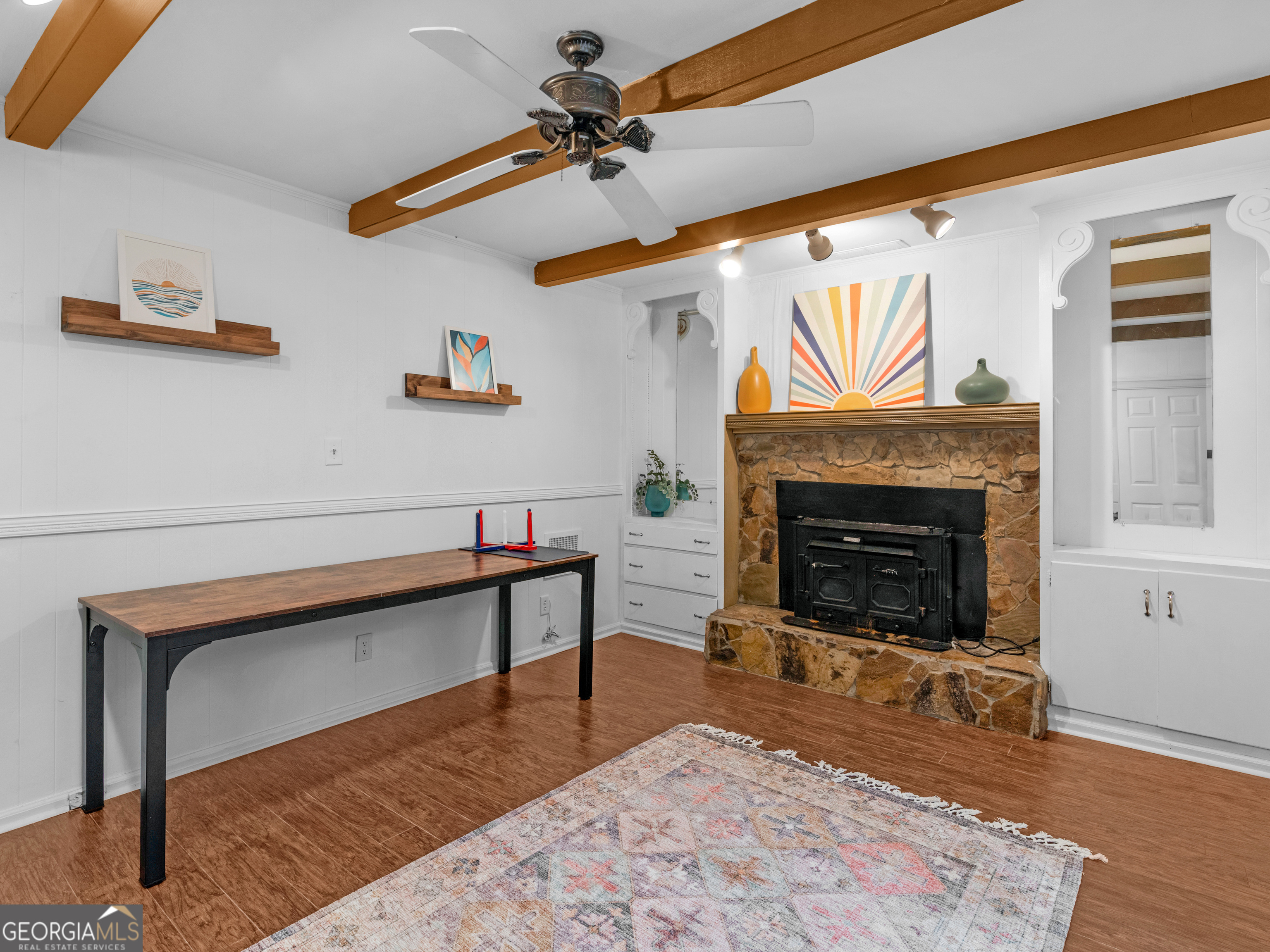 262 Rhodes Drive Athens, GA 30606 - Photo 12 of 21 a living room with furniture and a fireplace
