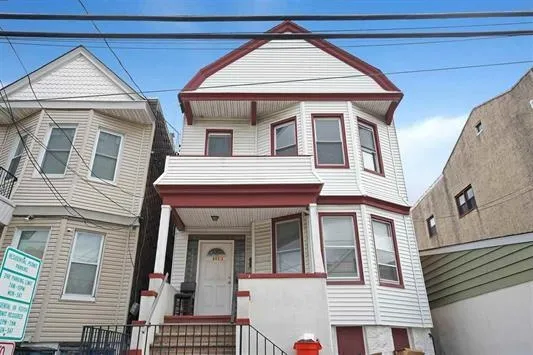 a front view of a house