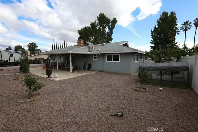 a view of a house with a patio