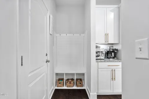 a room with furniture and a large window