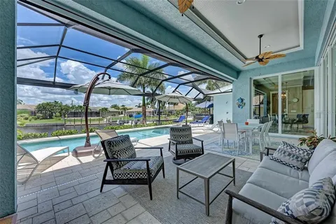 a outdoor living space with furniture and garden view