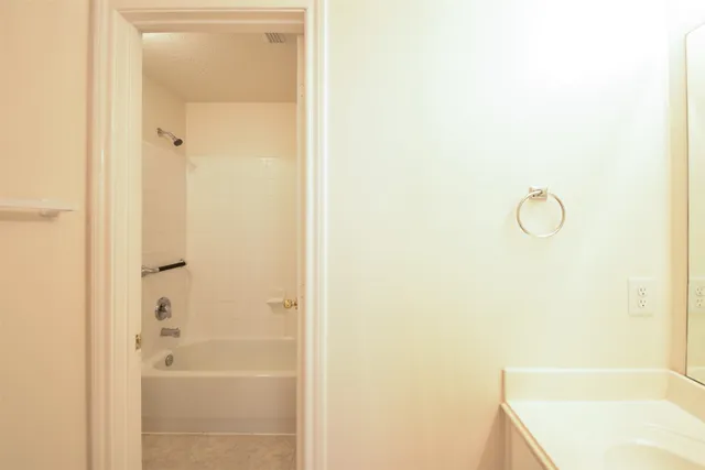 a bathroom with a tub