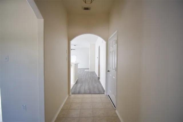 a view of a room with door