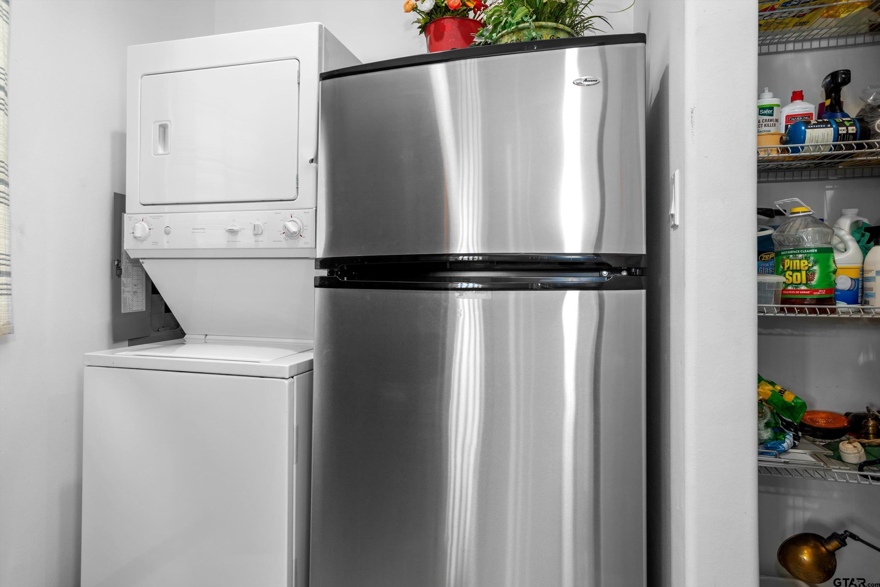 656 Vineyard View Ranch Grapeland, TX 75844 - Photo 17 of 31 a view of a refrigerator with washer and dryer