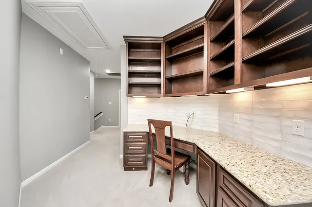 a view of cabinets and chair