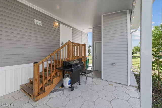 a view of outdoor space with seating space