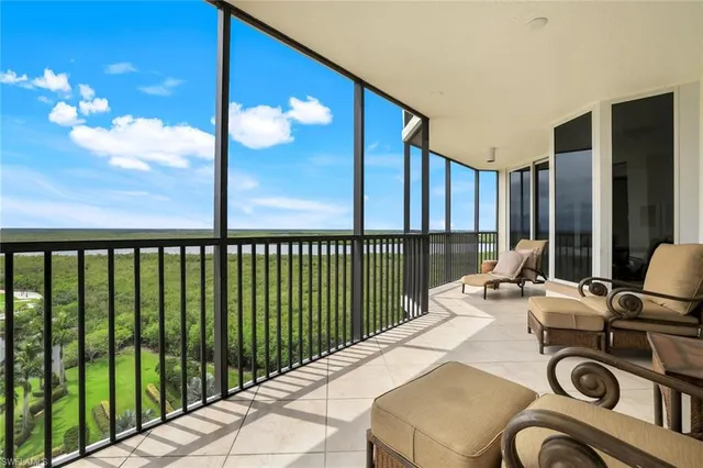 a view of a balcony and a patio