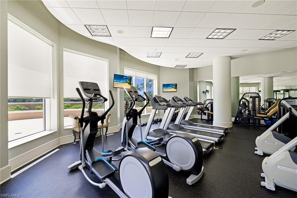 1060 Borghese Lane, Unit 1005 Naples, FL 34114 - Photo 35 of 38 a view of a room with gym equipment