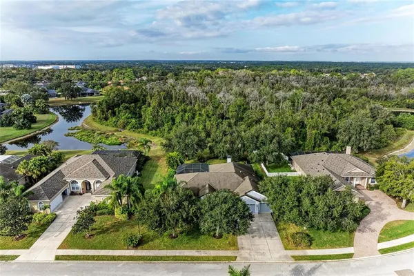 an aerial view of multiple house