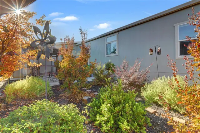 a front view of a house with lots of green space