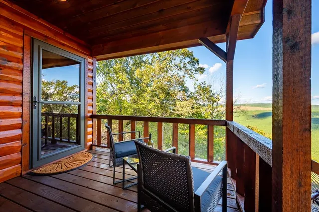 a view of an ocean from a yard