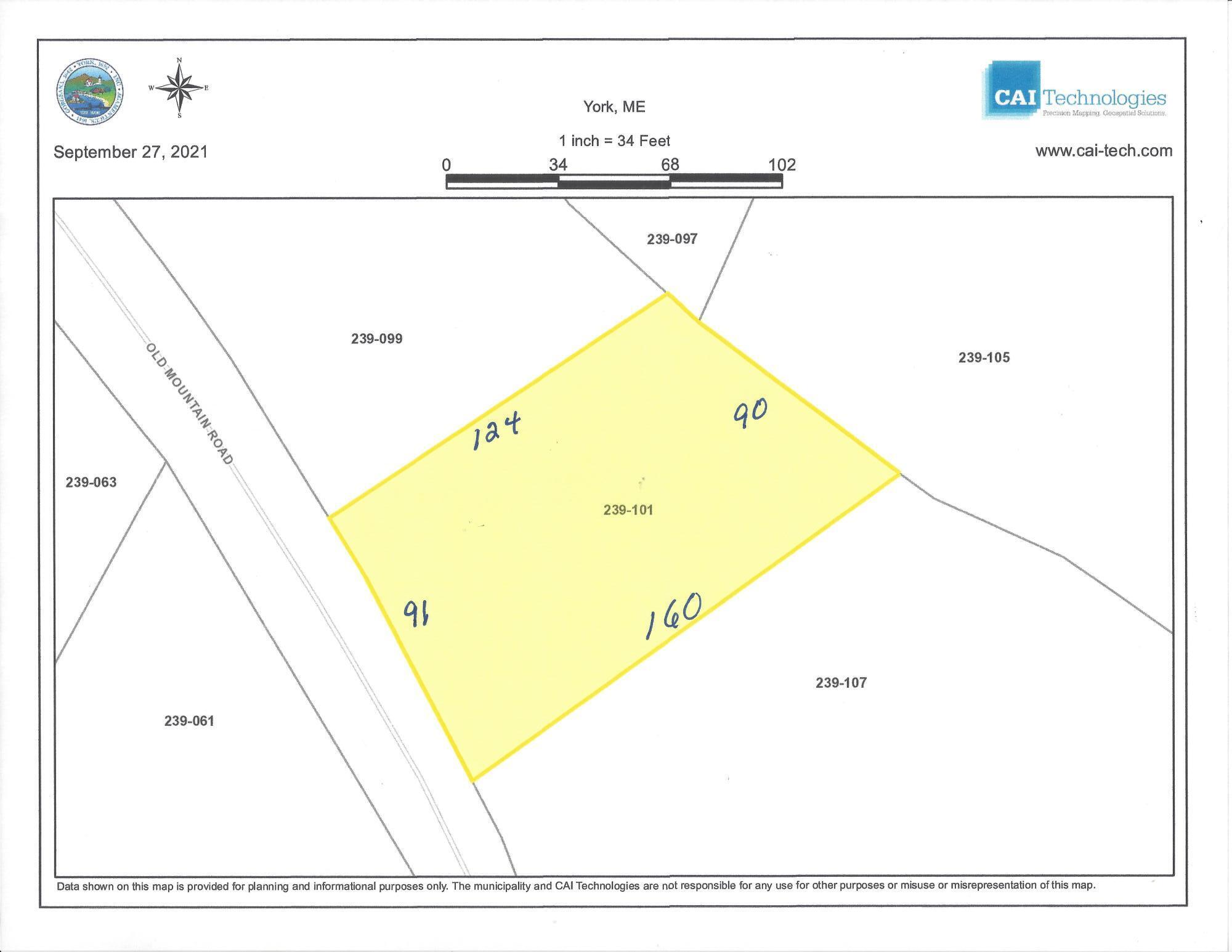 5 Old Mountain Road Cape Neddick, ME 03902 - Photo 2 of 5 Town of York Tax Map