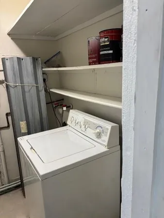 a close view of washer and dryer