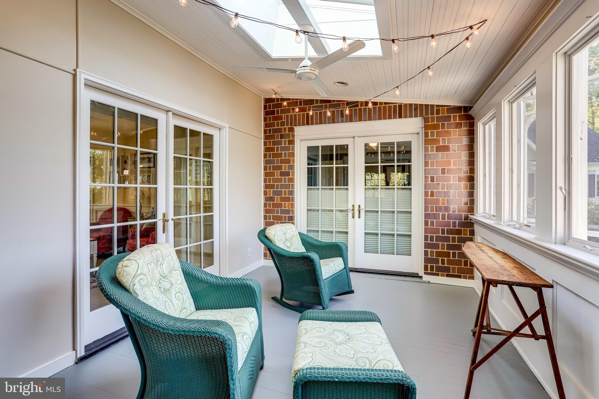 4924 Little Falls Road Arlington, VA 22207 - Photo 11 of 55 Main Level Sunroom with 3 Sets of French Doors