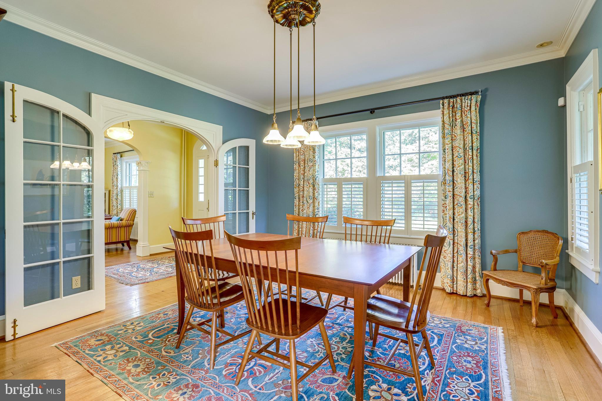 4924 Little Falls Road Arlington, VA 22207 - Photo 14 of 55 Original Arched French Doors & Gorgeous Fixtures