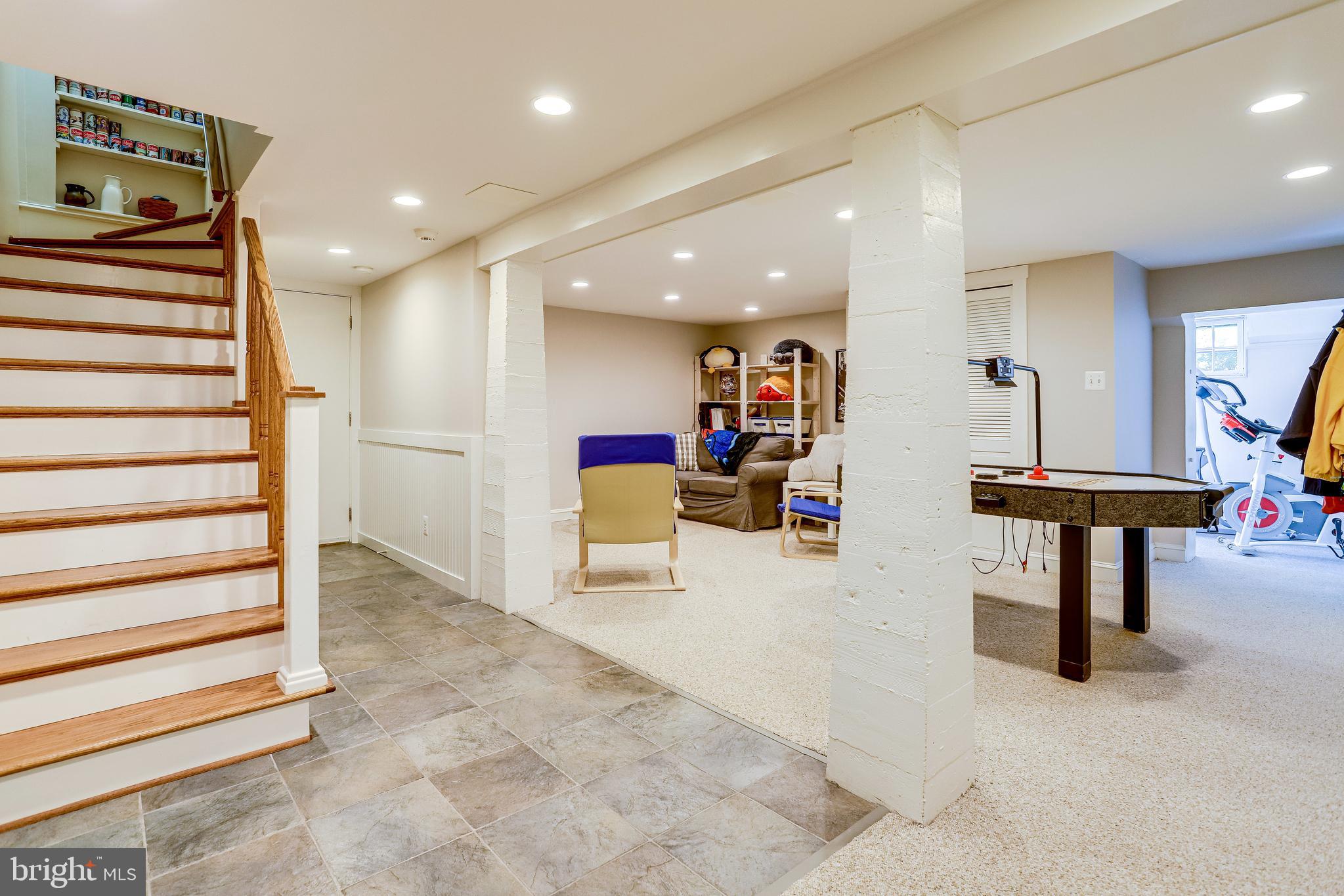 4924 Little Falls Road Arlington, VA 22207 - Photo 40 of 55 Spacious Lower Level w/Game & Recreation Room