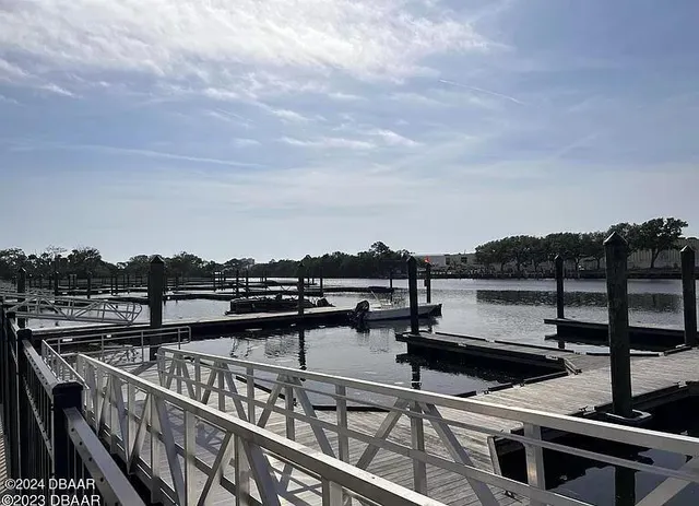 a view of lake from balcony