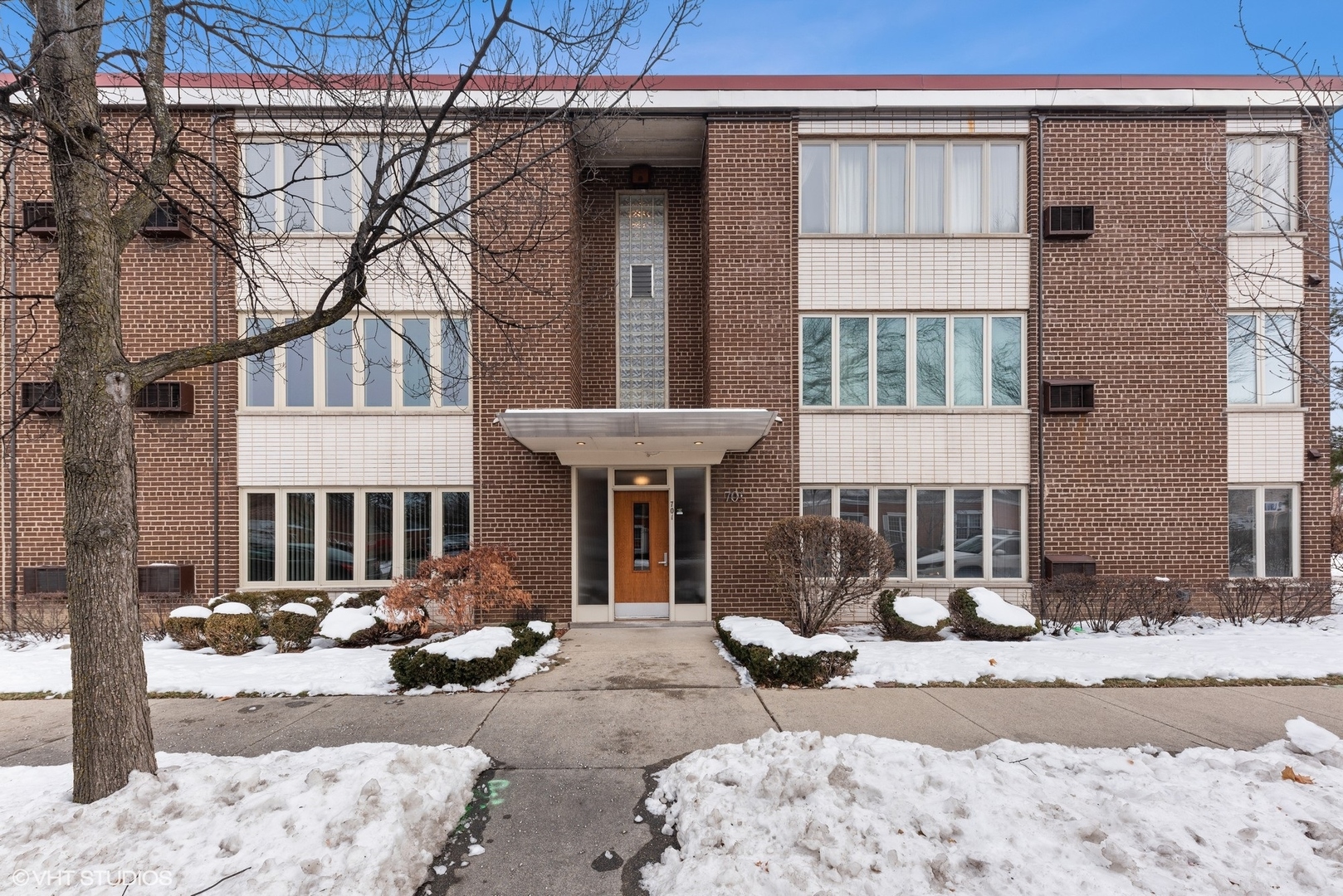 a front view of a house