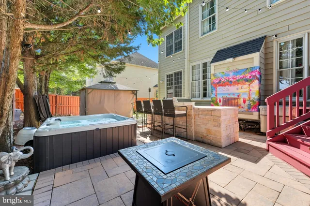 a view of a outdoor space with seating area