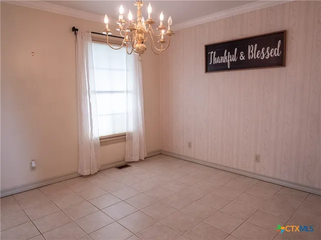 an empty room with a window