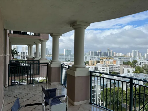 a view of a lake from a balcony