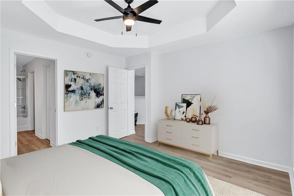 2540 Willow Grove Road, Unit 15 Acworth, GA 30101 - Photo 17 of 35 a bedroom with a bed and the view of bathroom